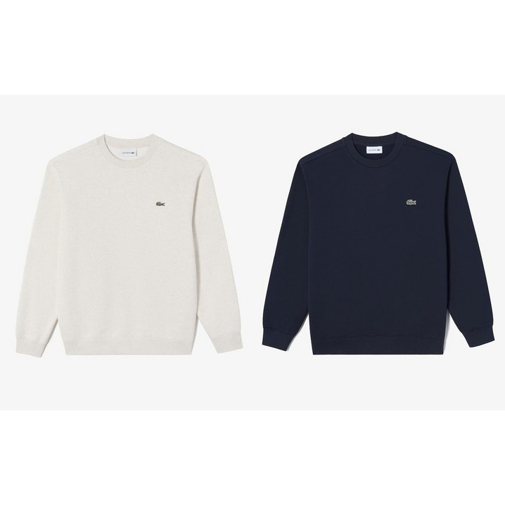 매장정품 라코스테 남성베이직 크루넥 맨투맨 티셔츠 SH980E55G 2컬러중택1 232313