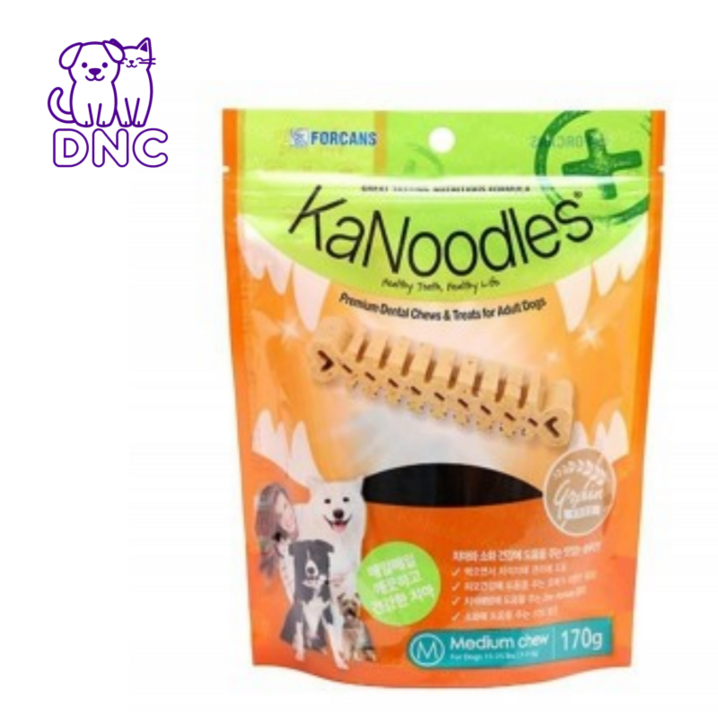 카누들 애견 간식 L340g, 7개, 170g, 카누들 지퍼백M