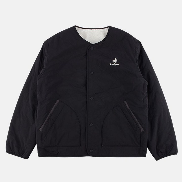 르꼬끄 공용 루즈핏 리버시블 패딩 플리스 자켓 블랙 QP423CPDO1