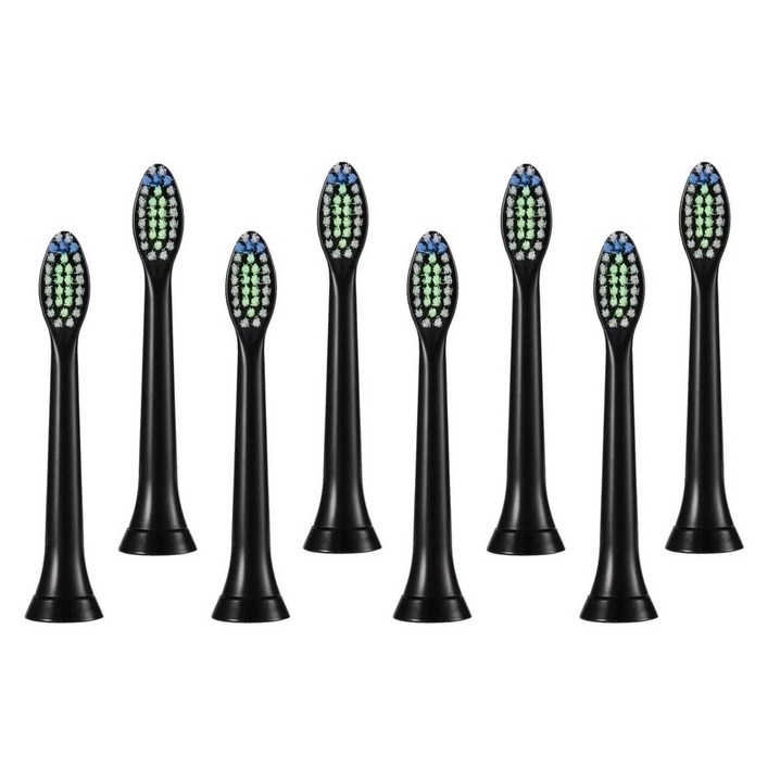 필립스 전용 전동칫솔 호환 리필모 HX9350 HX9351 HX9352 호환 칫솔모 블랙, 8개, 필립스 블랙