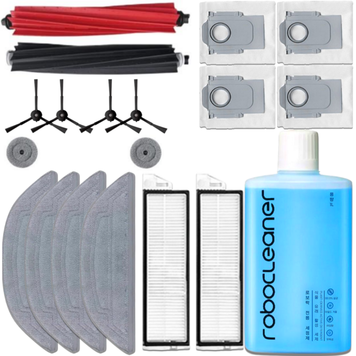 로보락 S8 Maxv Ultra 소모품 세제 물걸레 먼지봉투 필터 브러쉬 호환, 1개, 체험세트