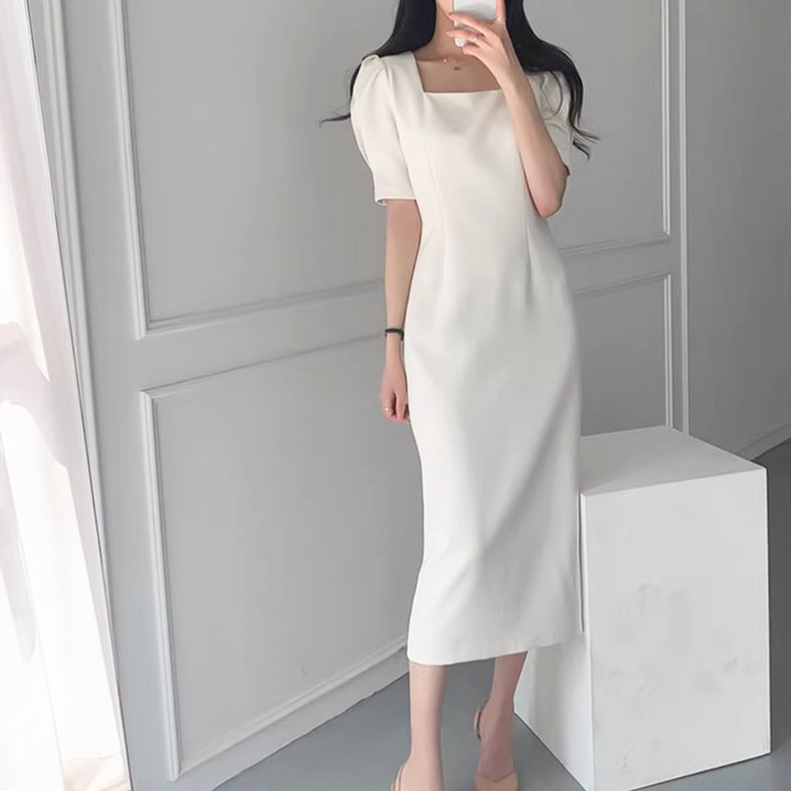 에스알비 스퀘어 넥 힙업 원피스