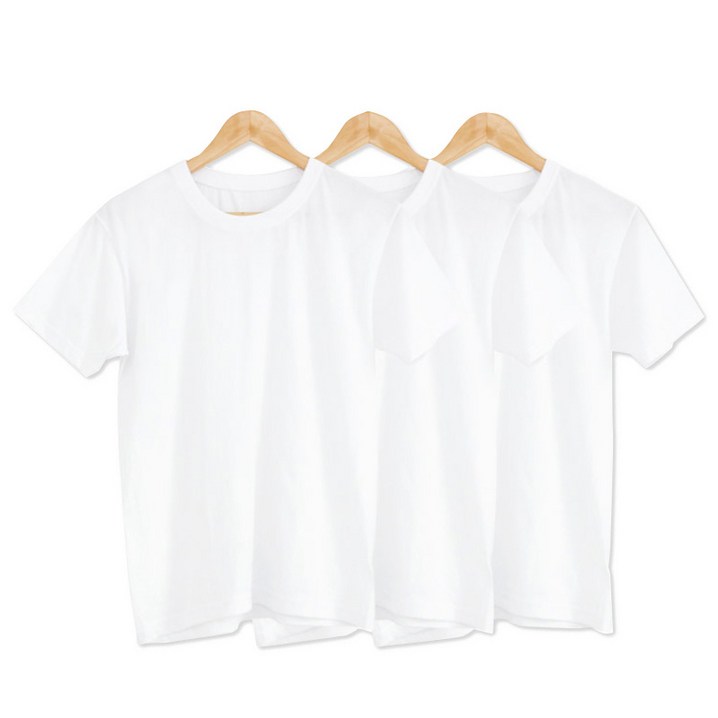 슬로비 국산 면 남녀공용 반팔 티셔츠 3팩