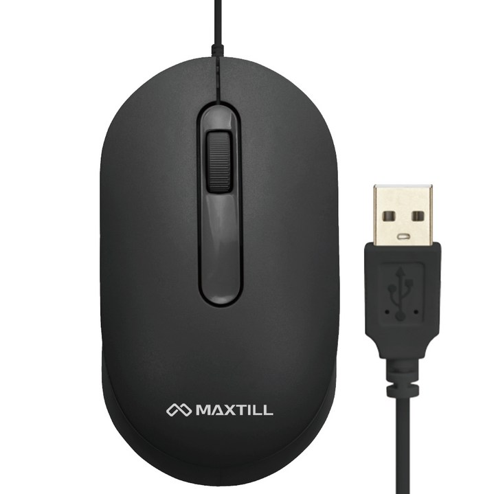 맥스틸 USB 저소음 유선 마우스 MOM303U, MO303U, 블랙 맥스틸 USB 저소음 유선 마우스 MOM303U, MO303U, 블랙