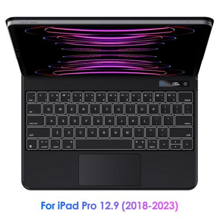 GOOJODOQ LCD 디스플레이 매직 키보드 아이패드 프로 11 12 9 12.9 에어 5 4 폴리오 스페인어 GK04