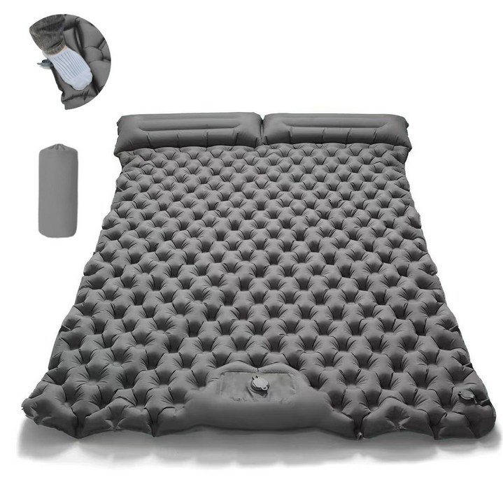 [반전] 펌프 내장형 발펌프 에어매트 휴대용  초경량 에어매트 캠핑 차량 매트리스