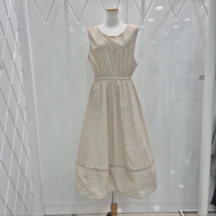 밸리걸 밑단 포인트 민소매 밴딩 원피스(820210)_YS