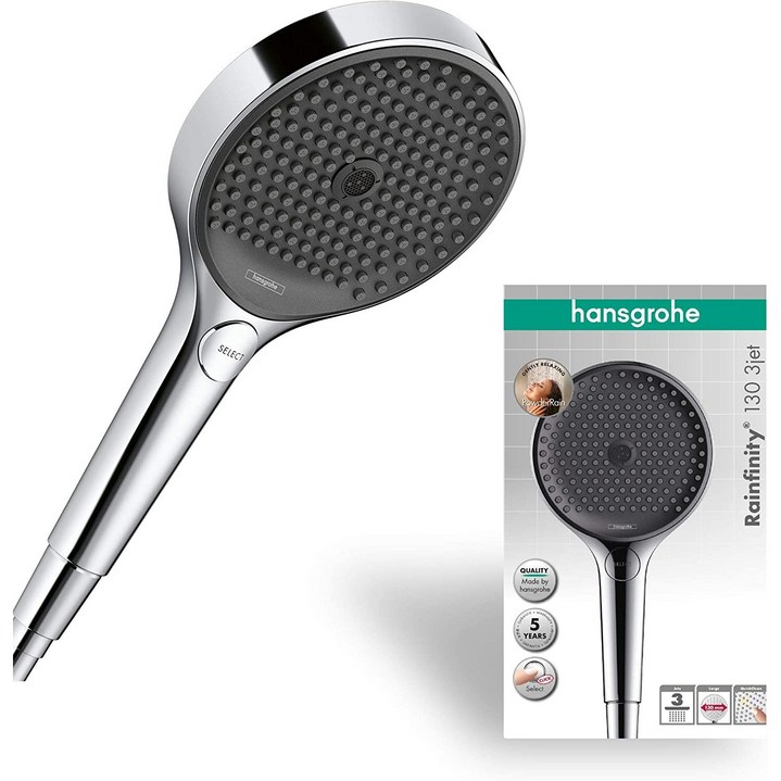 [독일]hansgrohe Rainfinity 한스 그로헤 레인 샤워 헤드 3 Jet Types