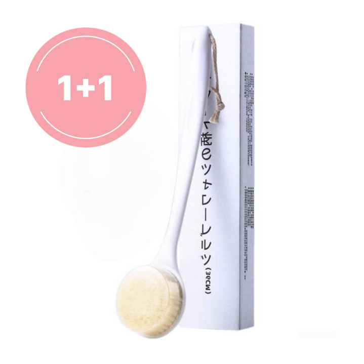 라보니 바디브러쉬 커브형, 1세트, 2개입, 화이트