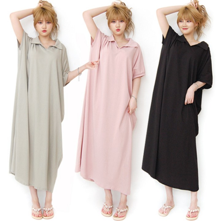 통통마녀  카라 롱롱 N 원피스 5칼라  6 XL 까지  오버사이즈