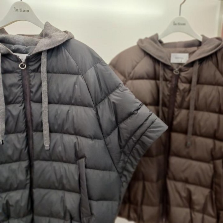 라티움 Destijl 루즈핏 프리미엄 덕 옆트임 캡소매 후드 반팔 집업벌룬 패딩조끼 D2554vt02 (41913852) 462013