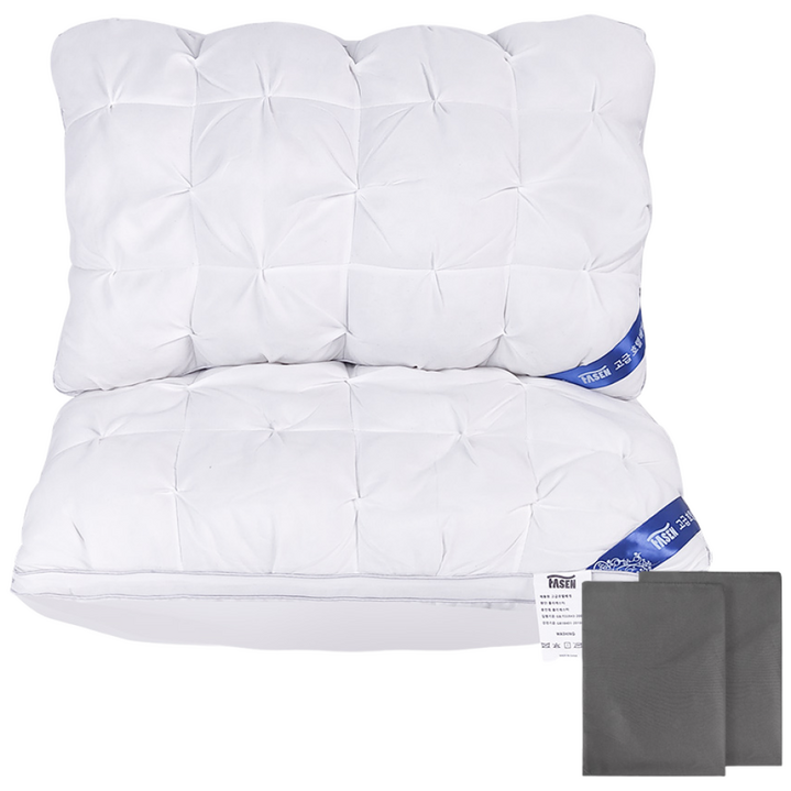 FASEN 베개 프리미엄 경추베개 5성급 호텔 사계절용 베개추천 배게+베개커버, 2개, 색상1