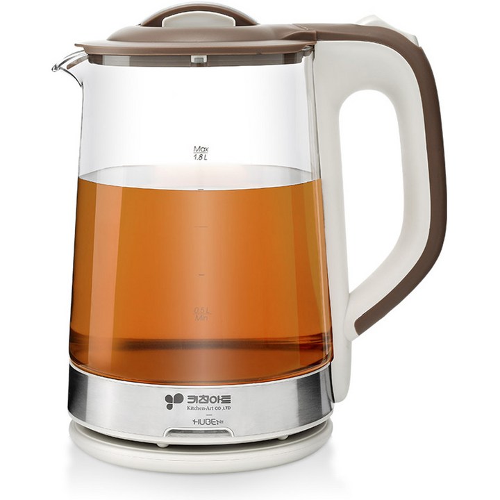키친아트 허브 유리 전기포트 1.8L, KSJGEK28
