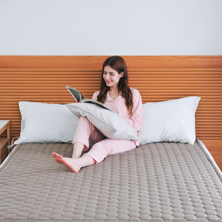 저버 코리아 그래핀 탄소 양면 전기매트 ZBD101S, 샌드 베이지, 싱글1100 x 1950 mm