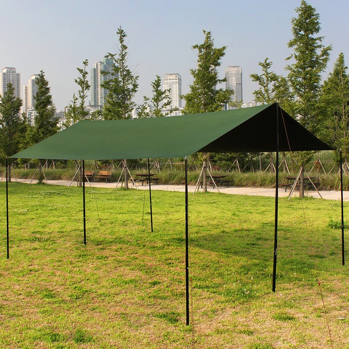 캠프빌리지 방수 블랙코팅 심실링 렉타타프 세트