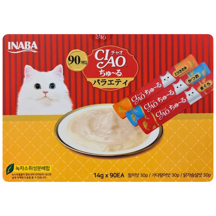 챠오츄르 대용량 90P 코스트코 고양이 츄르 간식 버라이어티 반려묘 차오추르