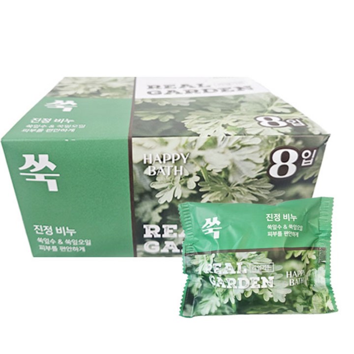 아모레퍼시픽 해피바스 쑥비누 90g, 90g