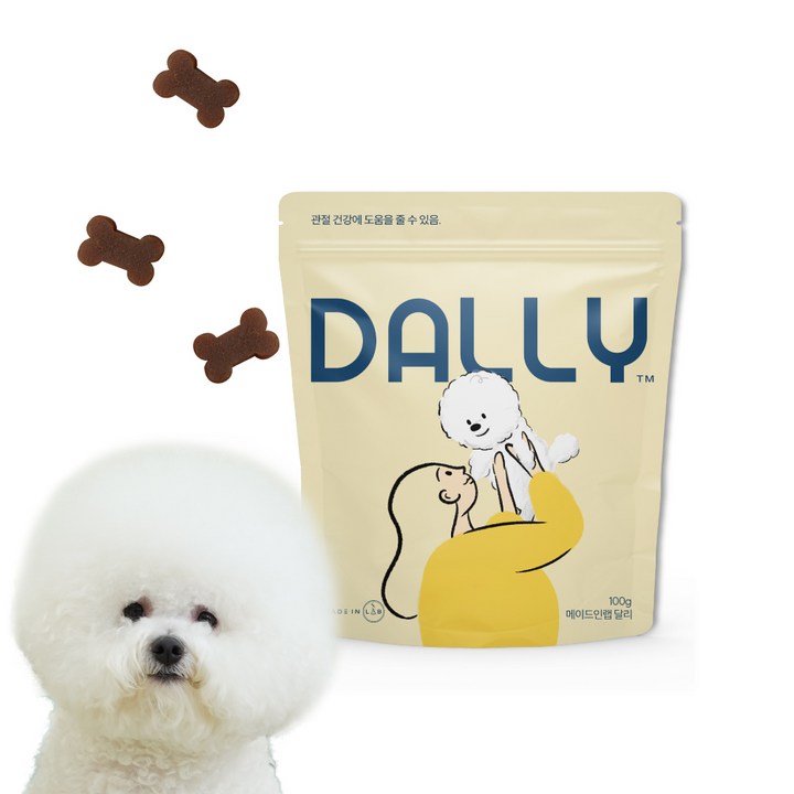 관절통증감소 식약처 인정원료 사용 메이드인랩 강아지 관절 영양제 달리 100g, 강황, 1개, 관절