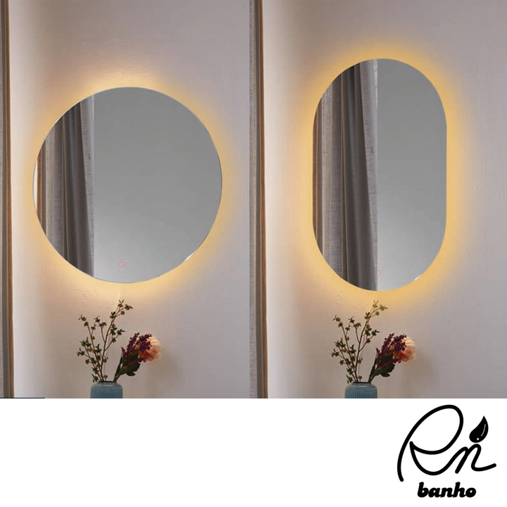 카페거울 삼성 LED 벽걸이 욕실 카페 매장 옷장 거실 인테리어 원형 타원형 간접 조명 거울, 01. LED 원형 거울