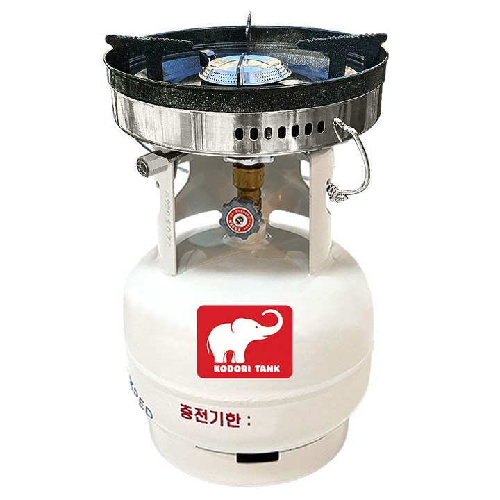 고화력 해바라기버너 코돌이탱크 LPG 3kg 고화력 버너세트, 3kg+바람막이일체형코돌이버너(55), 1세트