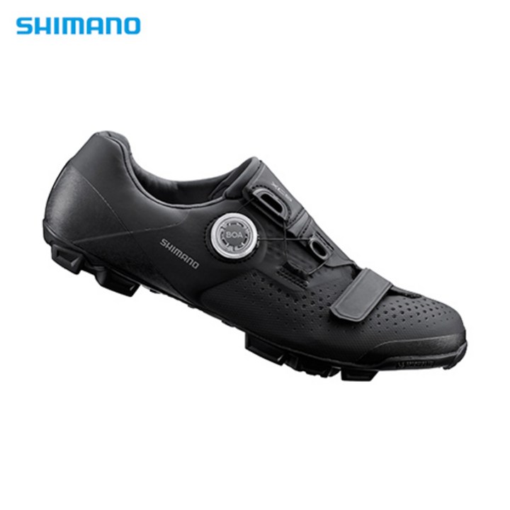 SHIMANO 시마노 SHXC501 블랙 와이드 MTB 클릿 슈즈, 블랙
