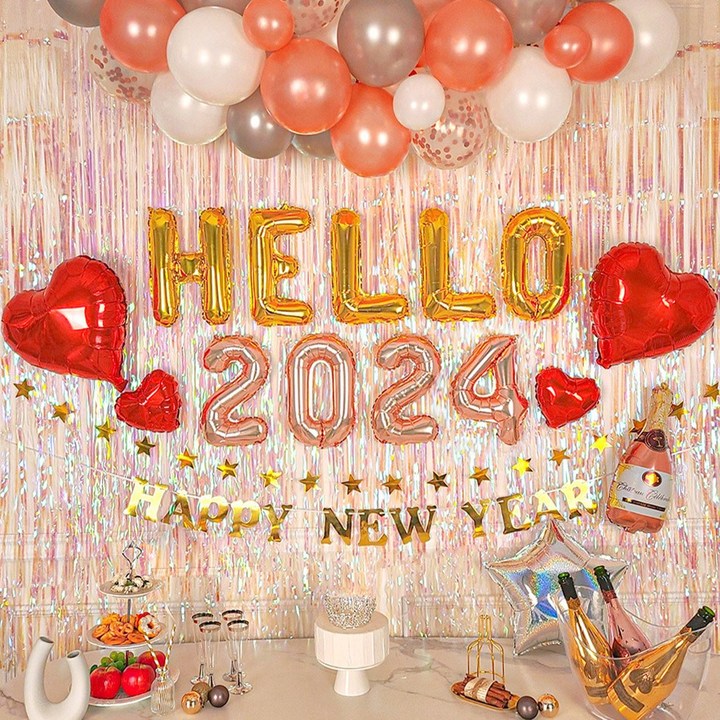 로나파티 HELLO 연말 홈 파티 16종 세트 풍선 용품, 1 HELLO 골드숫자 로즈 SET 로나파티 HELLO 연말 홈 파티 16종 세트 풍선 용품, 1 HELLO 골드숫자 로즈 SET