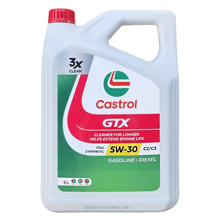 castrol 캐스트롤 GTX 5W30 C3 SN 엔진오일 가솔린 디젤 LPG 겸용, 1개, 캐스트롤GTX 5W306L