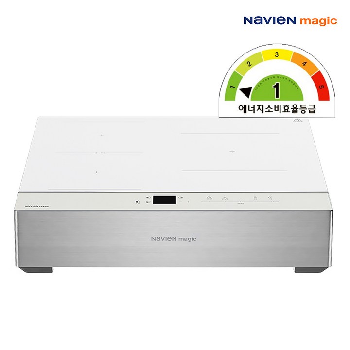 1등급에너지효율전국설치가능 나비엔매직 ALL 퓨어화이트 Super 플렉스존 인덕션 3구 타공560X480 신규모델