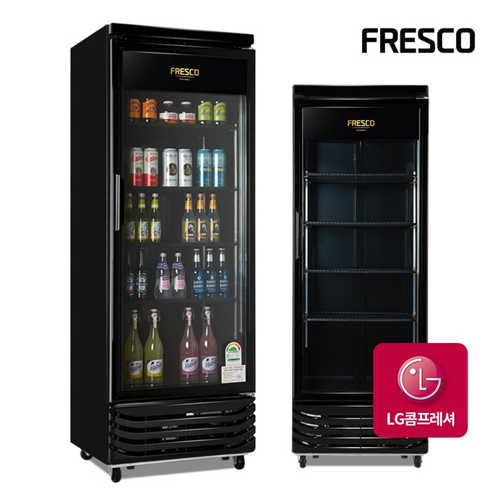 국내산 1등급 음료냉장고 LG콤프 올블랙 올레드 냉장 쇼케이스 꽃 음료수 업소용 냉장고