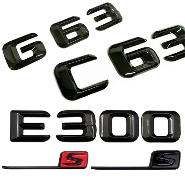 벤츠 블랙 트렁크 레터링 엠블럼 E63 S63 C63 A45 E300 S600 AMG 4MATIC 카킹즈