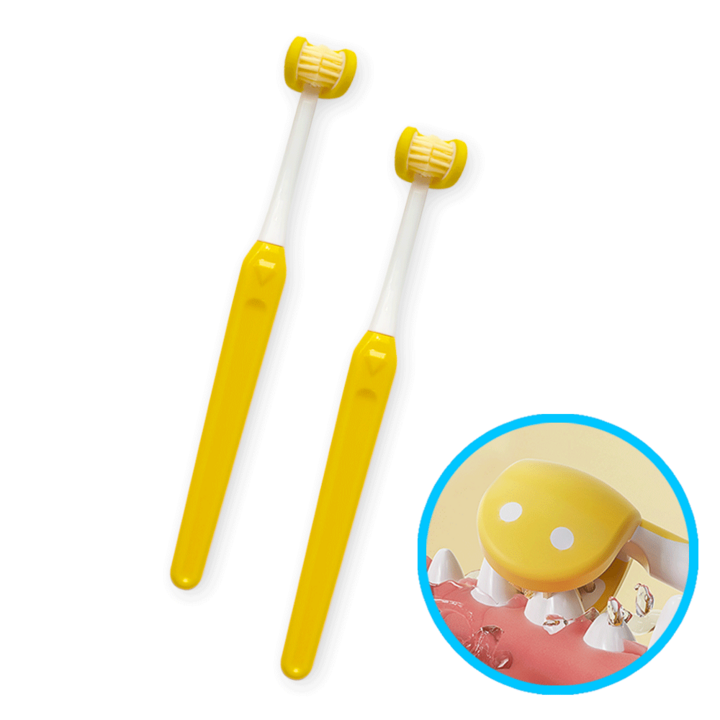 리빙펫 3중 케어 치석 제로 강아지 고양이 칫솔 2개 세트, 2개