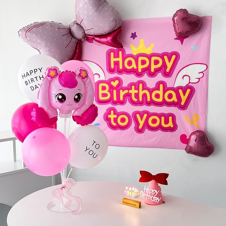 하피블리 산리오 캐릭터 풍선 아이 생일 파티 용품 세트 하피블리 산리오 캐릭터 풍선 아이 생일 파티 용품 세트