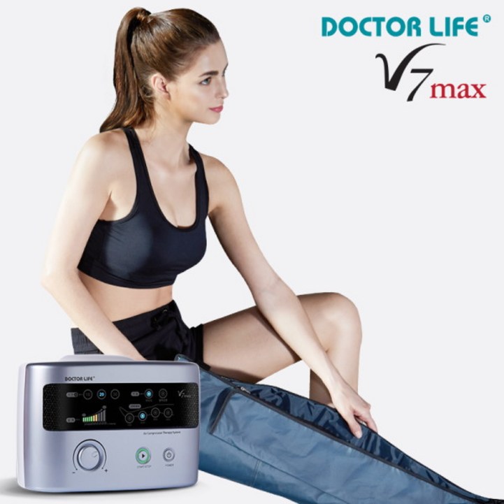 [닥터라이프] V7max 공기압 다리 종아리 사지압박순환장치/본체+다리세트, 상세 설명 참조