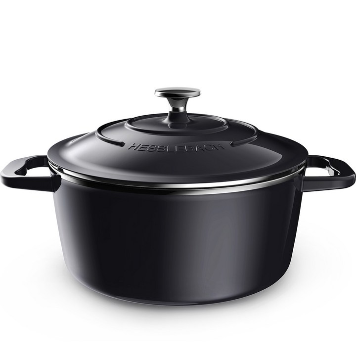 헤슬바흐 인덕션 스테인리스 합금 주물냄비 1.5L, 18cm, 오닉스내부 버터크림, 1개