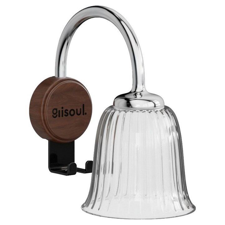 루미쉘 무타공 흡착식 벽걸이 칫솔 컵 수납선반