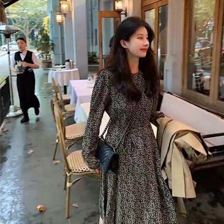 아이엠몽 여성용 장느르 플라워패턴 긴팔 원피스 아이엠몽 여성용 장느르 플라워패턴 긴팔 원피스