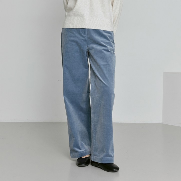 210에디트 여성용 코듀로이 와이드팬츠 ZF4PT593