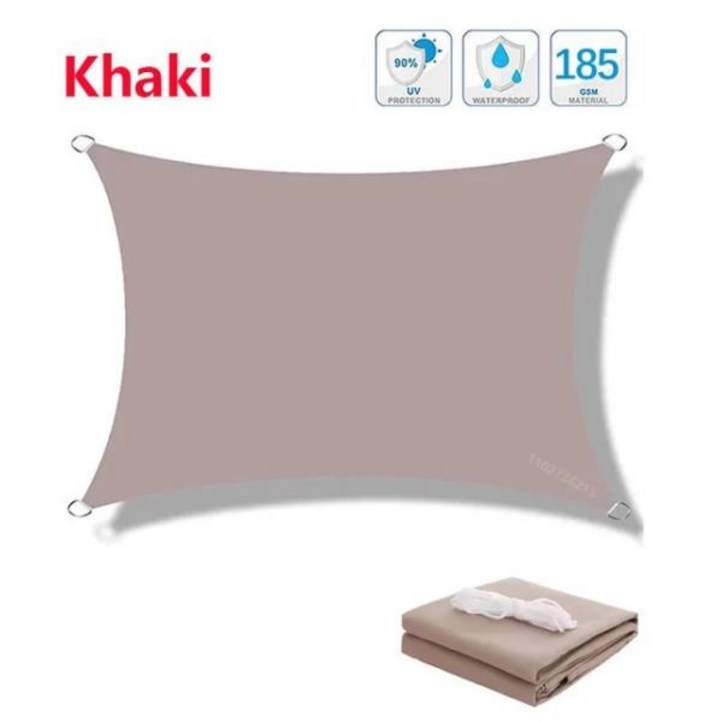 직사각형 쉘터 UV 차단 캐노피 방수 태양 쉐이드 돛 파티오 뒤뜰 베란다 퍼골라 수영장 잔디 정원 대형 천