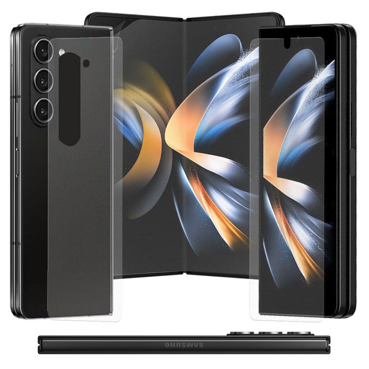 오하이 갤럭시 Z플립 폴드 지문방지 무광 지문인식 저반사 액정보호필름 내부액정2매외부액정2매후면2매힌지2매, 1세트