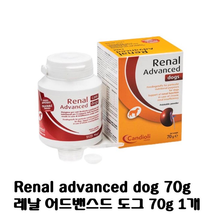 레날 어드밴스드 독스 70g Renal advanced dogs 동물병원 전용 유산균 신장질환 신부전 치료 보조제 레날 어드벤스드 독스 , 1개