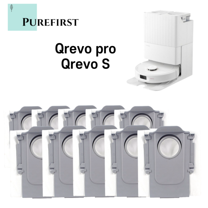 퓨어퍼스트 로보락 Q REVO Pro더스트백 먼지봉투 소모품 호환, 10개 퓨어퍼스트 로보락 Q REVO Pro더스트백 먼지봉투 소모품 호환, 10개