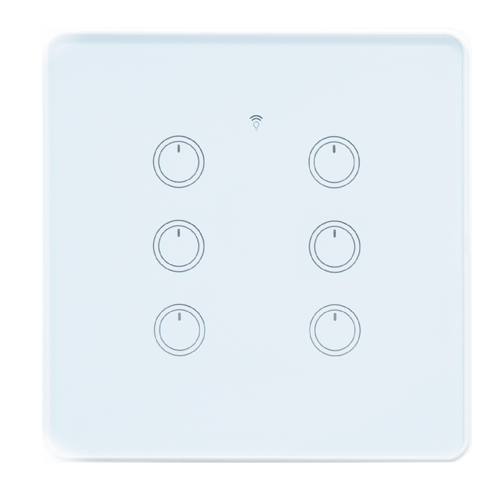 스마트빌 스마트 wifi iot 원격 제어 6구 화이트 스위치 4A880W