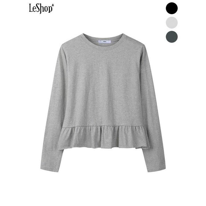르샵 러플 라운드넥 티셔츠  BP2TS012A
