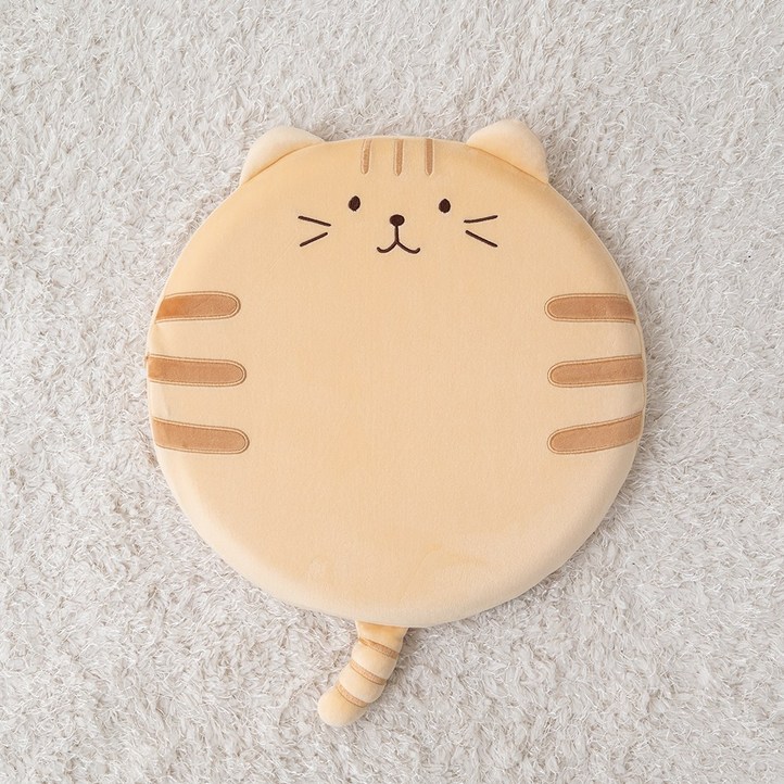 냐옹이 극세사 꺼짐없는 탄탄한 메모리폼 귀여운 캐릭터 고양이 방석 - 투데이밈
