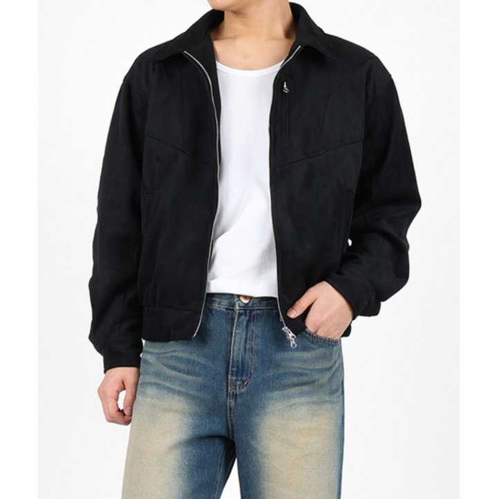 이브 남성용 프리미엄 오버핏 스웨이드 절개 자켓 65841