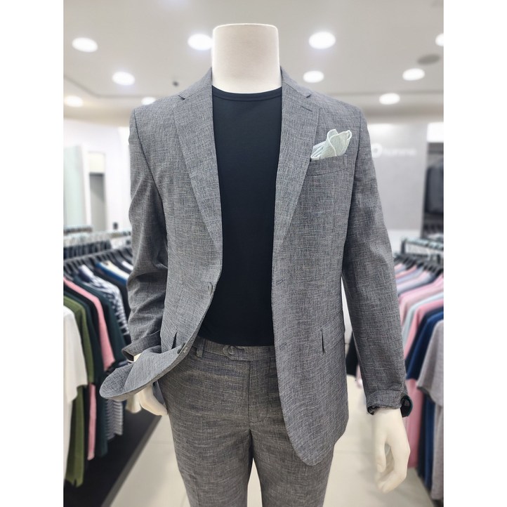 바쏘 24SS 이월 그레이 스판 COOL SETUP 캐쥬얼 슈트 정장BSY2JC45A
