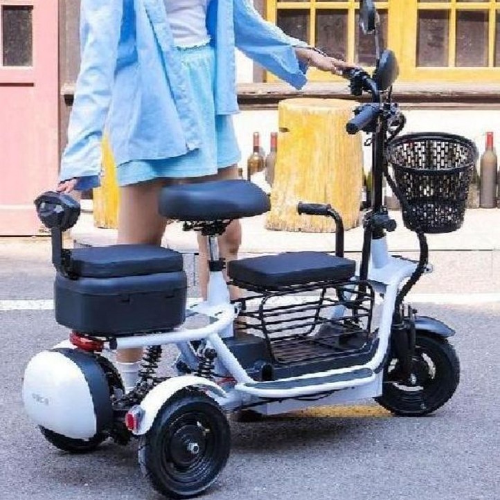 3륜 전기자전거 장보기 30km 어르신 배달용 카고 세발