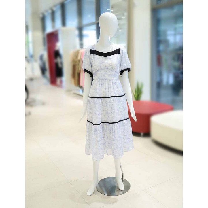 올리브데올리브 올리브데올리브 여성 백 스모킹 리본 포인트 원피스 YW5MO139