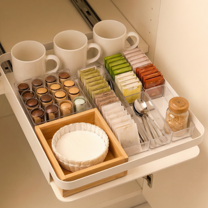 하우스브리즈 무타공 싱크대 주방 슬라이딩선반