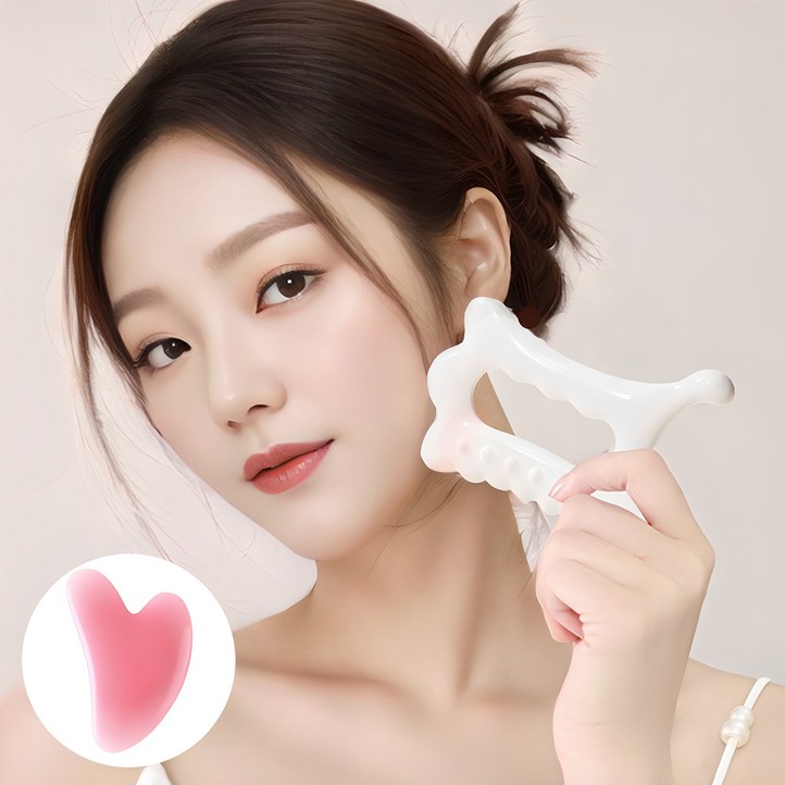 여신괄사 V라인 페이스 바디 2개세트 경락 괄사, 1세트, 화이트 여신괄사 V라인 페이스 바디 2개세트 경락 괄사, 1세트, 화이트